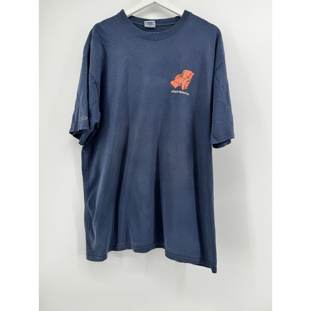 Crazy Shirts Chairmaster Graphic T-Shirt Mens XL Blue Recliner Napping Funny Tee